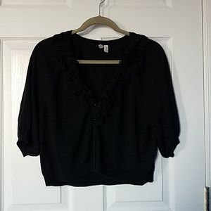 Madison Cropped Ruffled Cardigan